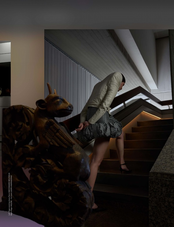 Contemporary styling on the museum staircase