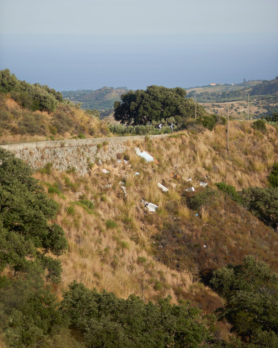 Overgrown land and hills near Naples